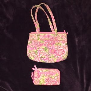 VERA BRADLEY bag with matching wallet